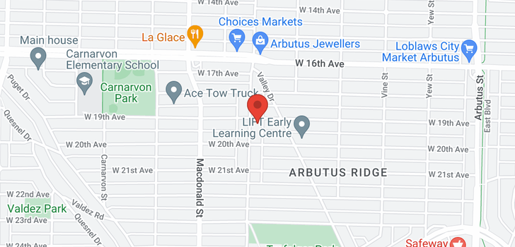 map of 2688 W 19TH AVENUE